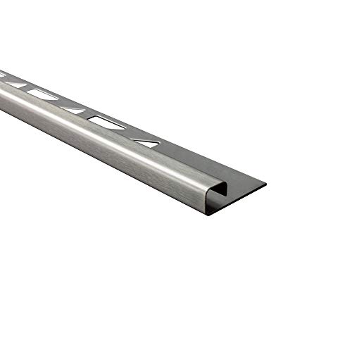 Preisvergleich Produktbild 5x Quadrat Edelstahlschiene Fliesenprofil Fliesenschiene L250cm 8mm gebürstet