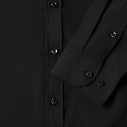 Men's Dress Shirts Solid Wrinkle-Free Long Sleeve Button Down Shirt Regular Fit Formal Shirts3