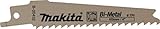 Materiales resistentes Makita B-20432 - Hoja sierra de sable para madera con clavo 100 mm eSPecial herramientas a bateria, Multicolor