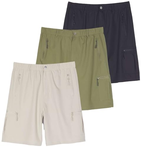 Real Essentials 2 & 3 Pack: Men’s Hiking Cargo Shorts