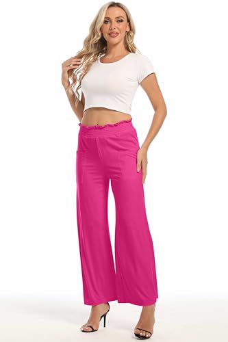 sandbank Wide Leg Pants for Women High Waist Palazzo Pants 2024 Long Dress Pants Trousers with Pockets3