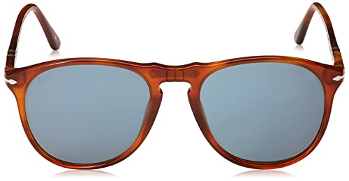 Persol Po9649S Pilot Sunglasses, Terra Di Siena/Light Blue, 55 Mm #TOP1