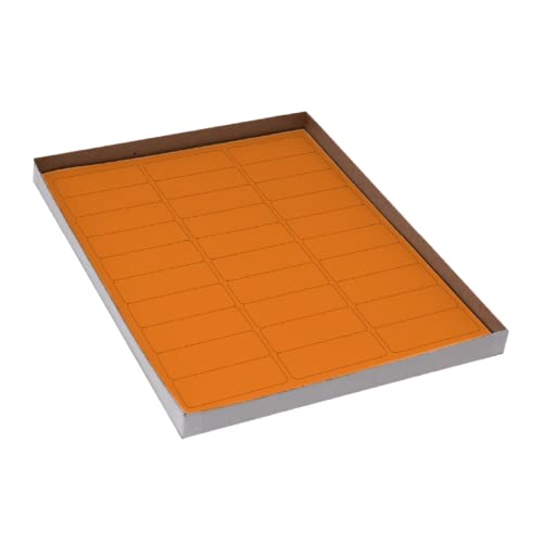 Globe Scientific LCS-67X25N Cryogenic Label Sheet for Rack and Box, 67mm Length, 25mm Width, Orange, Pack of 600