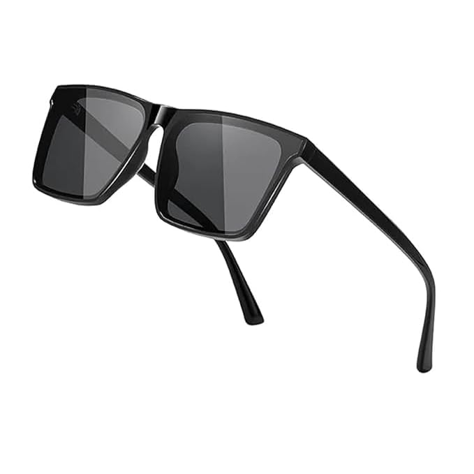Mat Finshed Retro Square Dark Black Light Weight Uv Protection Non-Polarized Sunglasses For Men And Women Uv Protection Classic Sunglass Unisex, Medium-image-37