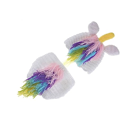 Costume Unicorno Fatto Mano Fotografico per Cappello Infantile per Foto Cento rosa