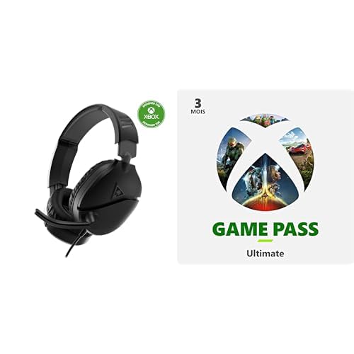 Casque Turtle Beach Recon 70 Xbox noir pour jouer en ligne avec 3 mois de Game Pass Ultimate