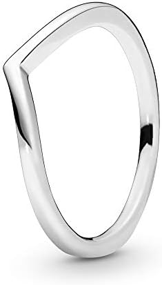 PANDORA Jewelry Polished Wishbone Sterling Silver Ring, Size 8.5