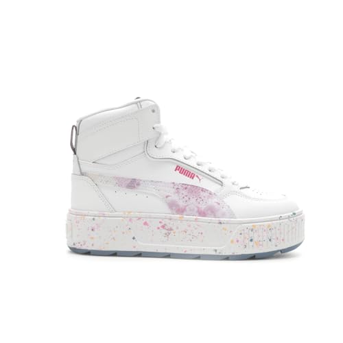 PUMA Kids Girls Karmen Rebelle Mid Tincture Platform Sneakers Shoes Casual - White