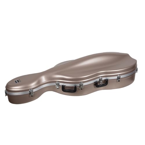 image for Crossrock ABS Cello Case for 4/4 & 3/4 Size | Champagne Matte Finish, 