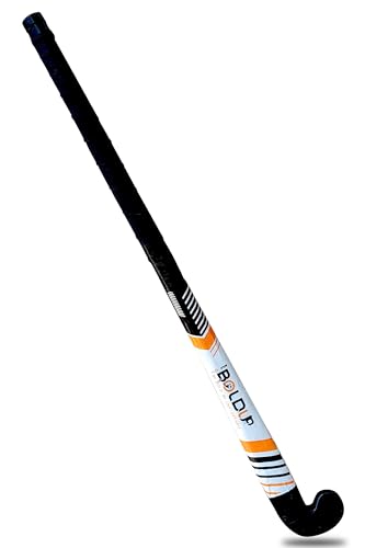 Image of Heavy-Duty Solid Wooden Hockey Stick - 36 inch Weighted Practice & Self Defense Bat (L-36-inch)(Hockey Black Combo of 2)