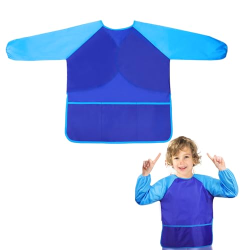 BETESSIN Malkittel Kinder 6-10 Jahre - Wasserdicht Malschürze für Kinder...