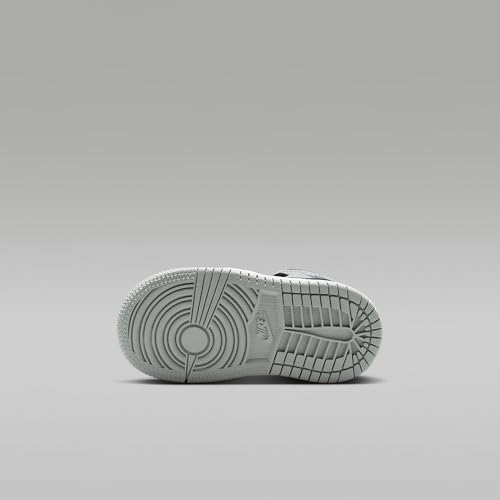 Jordan 1 Mid Baby/Toddler Shoes (White/Light Smoke Grey/Black)2
