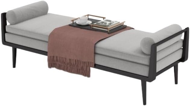 End Stool New Chinese Style Solid Wood Bedside Stool Bedroom Light Luxury Shoe Bench Long Bench Bed Sofa Couch Long Bench(Large)