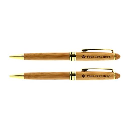 Customized Pens Engineer Cogwheel Symbol Engineering Pen Set Engineering Graduation Gifts for Engineering Graduate Mechanical Engineer Gifts 2-pack Personalized Laser Engraved Custom Wooden Bamboo Pen