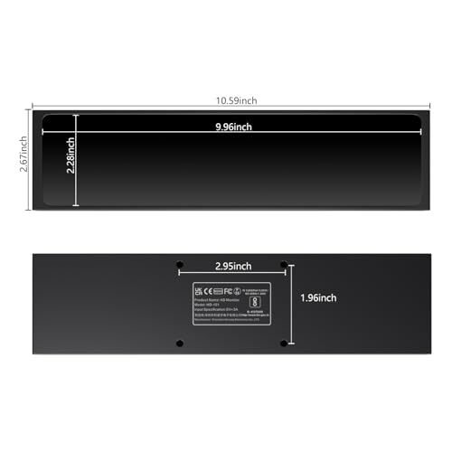 Image of AISHICHEN 11.26 inch Mini Monitor FHD 1920x440 Small Wide Monitor for PC Case, Stretched Bar LCD Screen IPS Display with HDMI & Type-C for Raspberry Pi Laptop CPU GPU Temperature Aida64 Monitoring