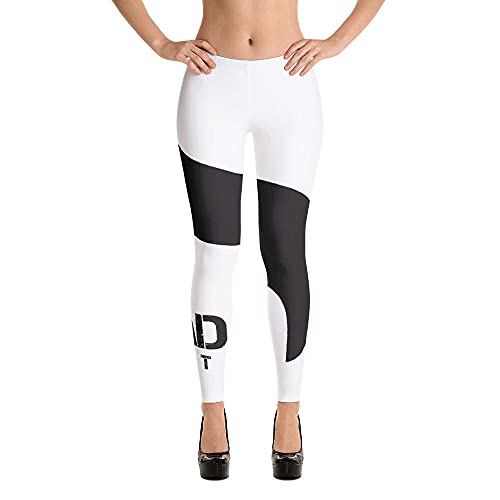 Mad Owl Fitness Leggings for Womens - Fashion Tights Women Yoga Pants - White (Large, l)