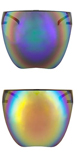 FLAWLESS EYEWEAR Futuristic Face Shield Mirrored Visor Glasses/Sunglasses for Men Women