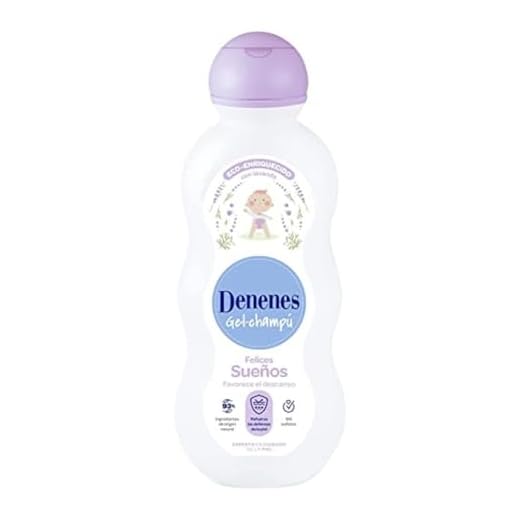 Denenes Felices Sueños - Gel Champú Eco-Enriquecida con Lavanda y 93% de Ingredientes de Origen Natural, Relajación y Cuidado Durante el Baño - 600 ml
