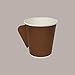 200 Pezzi Bicchiere Carta Caffè termico con manico marrone 4oz Thermal Coffee Paper Cup with handle