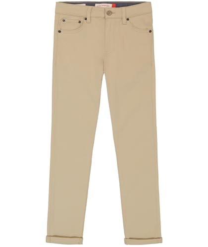 Lucky Brand boys Skinny Fit Stretch Twill Pants, 5-pocket Style, Zipper Fly & Button Closure