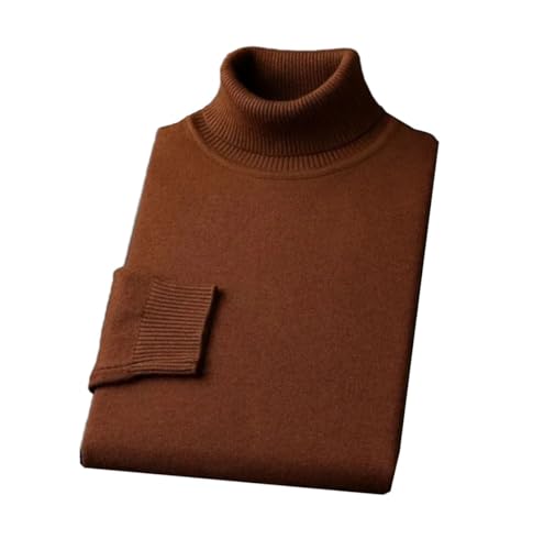 Men's Anti-Pilling Knitted Turtleneck Sweater Slim Fit Long Sleeve Solid Color Trendy Clothing