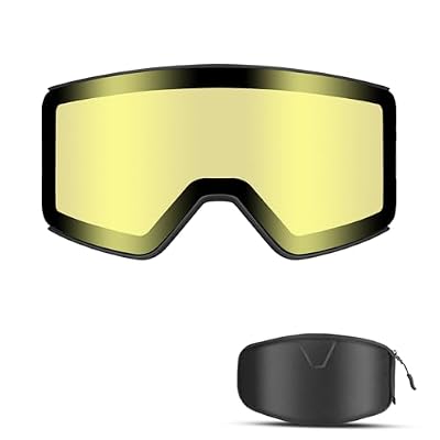 Ski Goggles Over Glasses Anti-Fog with Replacement Lens (Yellow)