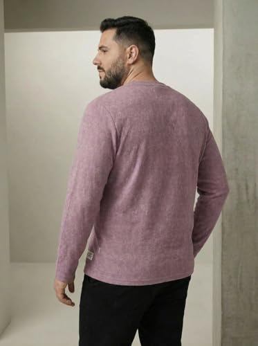 Image of UNSTD Men Plus Size Full Sleeve T-Shirt | Cotton Knitted Round Neck Casual Wear for Men | Regular Fit Big & Tall T-Shirt