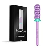 MelodySusie Safety Nail Drill Bits, 3/32'' Smooth Round Top Small Barrel Carbide Bits, Fast Remove Acrylic or Hard Gel for Manicure Pedicure Salon Professional or Beginner, Purple, Coarse