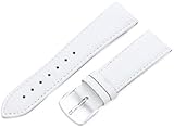 Hadley-Roma 10mm 'Women's' Leather Watch Strap, Color:White (Model: LSL725RT 100)