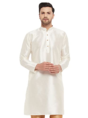 Image of VASTRAMAY Men's Cotton Silk Blend Kurta