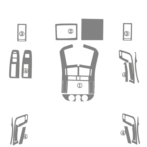 Autocollants poignée et panneau central 3D carbone pour VW Polo 2002-2010