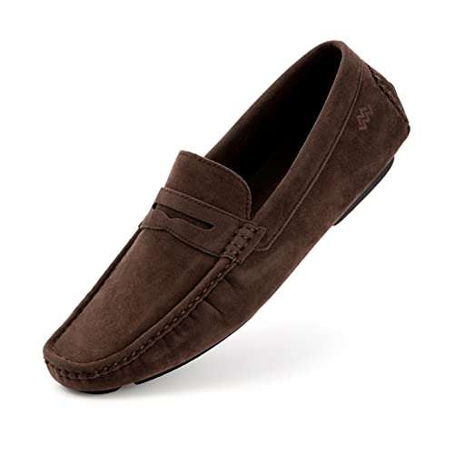 Mio Marino Mens Loafers and Slip On - Suede Casual Shoes for Men - Hand Stitched - Comfortable and Walking Friendly