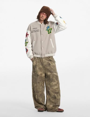 Silent Vortex Men Teen Y2k Vintage Streetwear Varsity Jacket Color Block Letter Graphic Leather Baseball Coats3