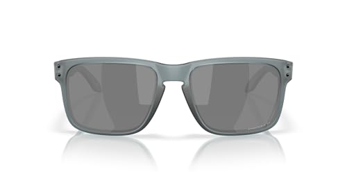 Oakley OO9102 Holbrook Sunglasses, Matte Crystal Black/Prizm Black Polarized, 57 mm