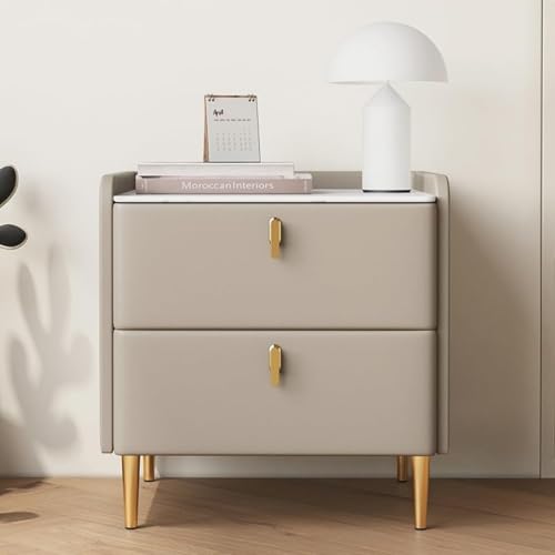 HJYBFA Minimalista con cajones Dobles y encimera de Pizarra Gruesa, Ideal para Sala de Estar y Dormitorio