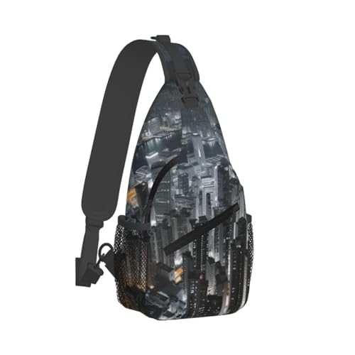 Bolso Cruzado Para Hombre Mochila Tirante Diagonal Negra miniatura 2