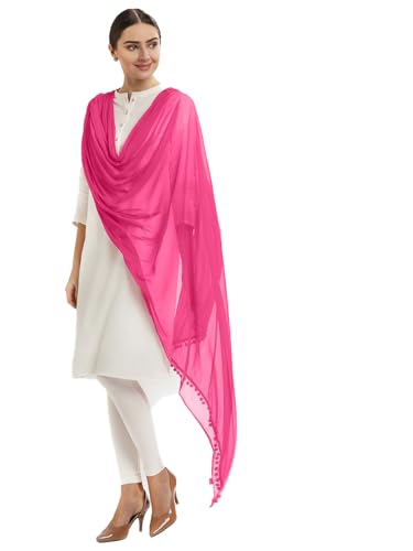 Image of Morrio Chiffon Solid Dupatta For Women