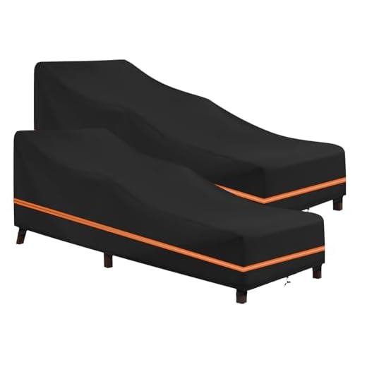 LCGOD Sun Lounger Covers 2Pcs,Sunbed Covers waterproof,garden Lounger Covers Windproof Anti-UV Heavy Duty 600D Oxford Fabric with Reflective Strip (200 x 75 x 40 / 70cm)
