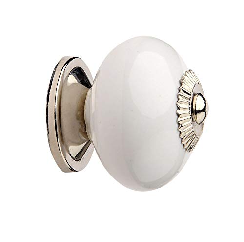 Image of Ceramic Nickel Plated (White and Brown, Standard Size, 39 mm Dia) - Set of 4...