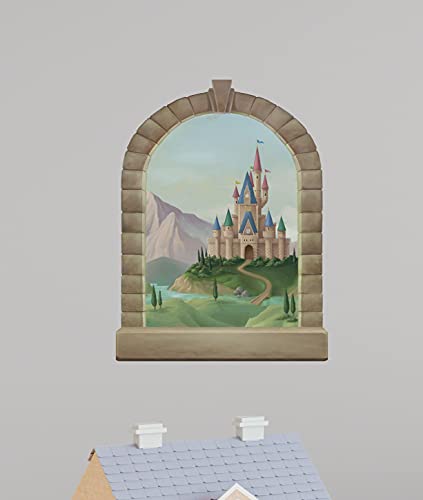 Vinilo decorativo mural princesa para habitación niña 14x22" miniatura 3
