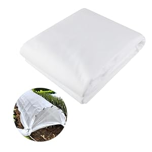 BUCOMTU Thermisch beschermend zeil ter bescherming tegen vorst, 35 g/m², 1,5 m x 10 m, wintervlies, isolatie voor groenten en fruit voor de tuinbouw en afdekking tegen kou