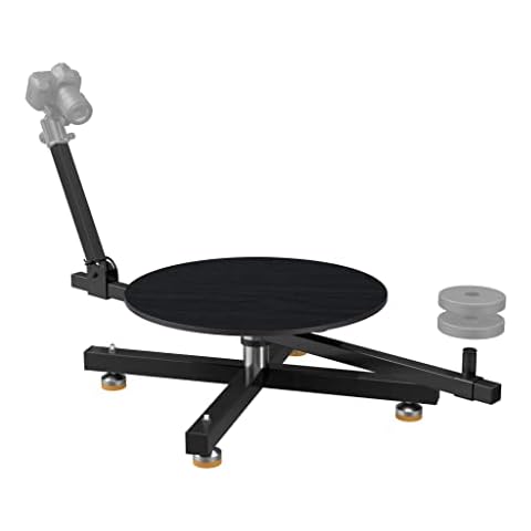 RAUBAY 360 Degree Spinner, Professional Photography Turntable, Rotating Camera Slider, Spinning Photo Video Booth, Spin Table Platform for Product Commercial Photography, Slow Motion, Bullet-time… Cover