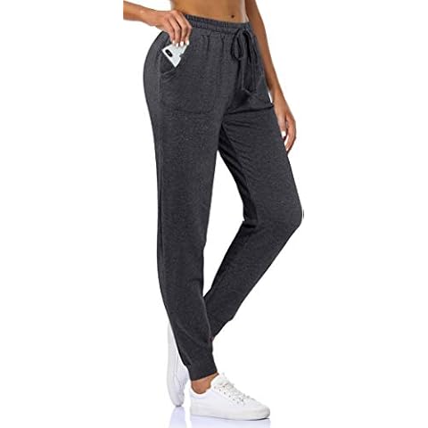 Fulbelle Women's Loose Running Joggers Sweatpants Lounge Pants with Pockets - grey - Large Cover