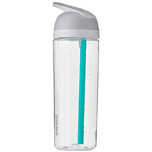 Owala Flip Clear Tritan Plastic Water Bottle with Straw, BPAFree