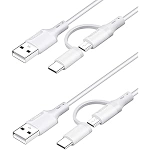USB Cable for Charging Amazon Kindle Paperwhite, Oasis E-Readers, Fire Kids and HD 10 Tablet, Charger Cord 2-Pack