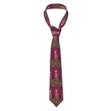 WZQAMDP Elegantes árboles de Navidad brillantes en rosa y morado,Corbatas finas para hombre, corbatas para bodas, negocios, fiestas, trabajo.