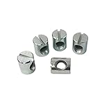 M6 x 12 MM Barrel Nuts Cross Dowels Slotted Nuts Baby Bed Crib Screws Hardware Replacement Kit for Bunk Bed Beds Headboards Chairs Furniture