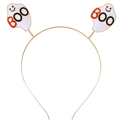 Women's Halloween Headbands Rhinestone Enamel Pumpkin Ghost Candy Corn Witch Hat Spider Hairband Costume Cosplay Party Gift Cover