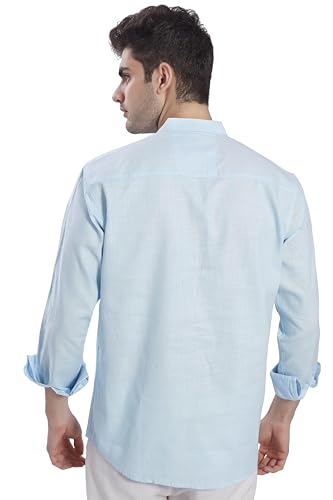 Image of DIVISIVE Men's Slim Fit Full Sleeves Cotton Short Kurta