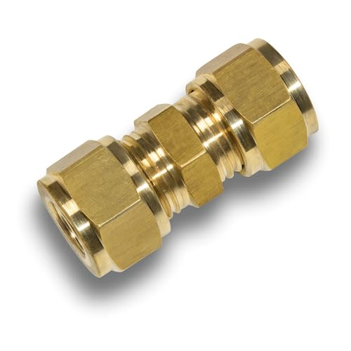 Image of Westco 28mm x 22mm DZR Brass Compression Coupling Pipe Fitting J603